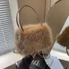 2026 Nuevo Otoño Moda Simple Bolso de Peluche Bolso de Mano Casual Simple Bolso de Hombro Cruzado de Moda