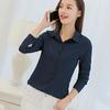 Calan Diaua 2025 Primavera y Verano Nuevo Estilo Coreano Ajustado Combinable Talla Extra Color Sólido Moda Base Camisa Casual de Manga Larga para Mujer