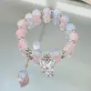 Pulsera de Cristal con Cuentas de Mariposa, Pulsera de Diseño de Alta Gama Ins, Regalo para Novia, Nueva Pulsera de Mejor Amiga de Aspecto Caro