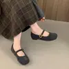 Zapatos Mary Jane calzado exterior hebilla de zapato temperamento más terciopelo nuevo estilo zapatos de noche de una correa individual otoño e invierno versión coreana 2026 zapatos de pelo mujer