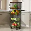 Prateleira de Armazenamento para Mesa, Aparador para Sala de Estar, Organizador em Camadas para Lanches e Copos de Água, Cesta de Armazenamento para Frutas e Vegetais de Cozinha
