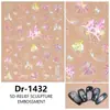 Redanco5D Relieve Popular Dibujos Animados Pegatina para Uñas Concha Luz Fuegos Artificiales Castillo Estéreo Pegatina para Uñas Dr1432