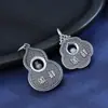 Pingente Vintage 999 Guanyin Maitreya Flor Seda Oca Auspicioso Estátua de Buda Colar com Pingente de Buda em Prata Esterlina para Homens e Mulheres