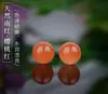 Contas redondas cor vermelho cereja vermelho sul natural feitas à mão com miçangas pulseira de cristal diy colar semi-acabado contas soltas material lote a granel
