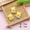 Série Urso Manteiga Cartão Acessórios DIY de Resina Capa de Celular Patch para Tênis com Buraco Material para Acessórios de Cabelo