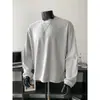 Primavera 2026 Novo Top Masculino Amigo da Pele Macio Estilo Coreano Cleanfit Design Simples com Caimento Relaxado e Sensação Preguiçosa