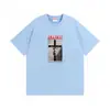 Camiseta Supreme de Manga Corta, Peso Pesado Marca de Moda Americana Clásica Estampado de Letras Caja Cuello Redondo Corte Holgado Camiseta de Media Manga para Hombres y Mujeres