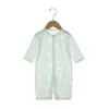 Roupas de Bebê Verão Malha Respirável Cardigã de Bebê Pijama Macacão Fino Roupa com Ar Condicionado Tipo Macacão de Manga Longa A3