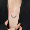 Cold Girl ~ Dupla Camada Empilhada Titanium Aço Colar Outono e Inverno Internet Popular All-match Sweater Chain Design Sense Niche Clavicle Chain
