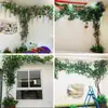 Folhas de Árvore Simulação Galhos Cipós Flores Artificiais Cipós Rattan Interior Sala de Estar Tubos de Parede Decoração de Parede de Plantas Verdes Paisagismo