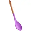 Utensilios de Cocina de Silicona de Grado Alimenticio con Mango de Madera Transfronterizos con Resistencia a Altas Temperaturas, Olla Antiadherente, Cuchara para Sopa y Colador, Ventas Directas de Fábrica y Personalizables