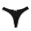 Tanga Popular de Costilla Transfronterizo con Encaje de Moño, Algodón Puro, Transpirable y Sexy T-Pants para Mujer, Venta al por Mayor