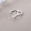 Anillo de Plata de Ley S925 con Letra Moda Elegante Lujo Accesible Diseño de Nicho Dedo Índice 2022 Nuevo Estilo Caliente de Moda