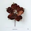 Decorações de Natal para Novos Produtos Transfronteiriços Flores Artificiais Flores de Natal 22cm Tecido com Lantejoulas Brilhantes Flores Artificiais de Magnólia