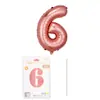 Globo de Número de Película de Aluminio de 16 pulgadas Deluxe Empaque Individual Paquete de Cartón Globo de Papel de Aluminio Decoración para Fiesta de Cumpleaños Arreglo Venta al por Mayor