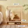 Perchero de madera maciza de pie para niños, perchero plegable para ropa y sombreros de dormitorio, tendedero pequeño para ventana salediza, organizador de ropa de mesita de noche