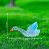 Decoración Creativa de Micro Paisaje con Cisne Blanco Luminoso para Nuevo Producto Transfronterizo, Accesorios de Decoración DIY, Mini Adornos de Resina