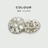 Botões Vazados de Metal com Flores Inteiras de Diamante Estilo Europeu e Americano para Casacos Trench, Botões de Terno, Roupas de Exterior, Peles, Acessórios para Casacos de Caxemira