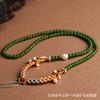 Nó de flor de pêssego tecido à mão Heitian, pingente de jade, corda, tang, Kazaki, cordão de pescoço de carneiro, colar feminino
