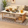 Sala de estar Hogar Apartamento Pequeño Mesa de Comedor Integrada Doble Uso Mesa Pequeña Simple Doble Capa Multifuncional Mesa de Café