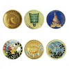 Monedas Conmemorativas de Metal Personalizadas, Monedas de Cobre del Museo de Turismo Cultural y Creativo de la Ciudad, Regalos de Celebración de Aniversario, Monedas de Dinero