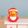 Accesorio Popular de Resina Transfronterizo, Pato Navideño que Brilla en la Oscuridad para Decoración de Coche, Adorno para Salpicadero de Coche, Micro Paisaje
