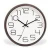 Reloj de Pared de Letras Tridimensionales con Imitación de Madera Reloj de Pared Silencioso Venta al por Mayor de Fábrica Reloj de Pared Simple para Sala de Estar