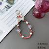 Cordón para teléfono móvil con lazo y cuentas de diamante para pulsera, cadena colgante para teléfono móvil para mujer, pequeño y fresco