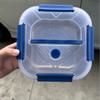 Caja Portátil de Almacenamiento de Alimentos de Acero Inoxidable 304 Engrosado, Lonchera Cuadrada Sellada Antiderrames, Caja de Almacenamiento para Refrigerador, Caja Bento Portátil