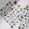 Cyansea Halloween Desenho Animado Terror Fofo Padrão Adesivos de Unha DIY Simples Morcego Lua Fantasma Adesivos de Unha