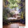 Pintura a Óleo de Menina Francesa Fotografia Transmissão Ao Vivo Tecido de Fundo Parede de Fundo Estereoscópica 3D Jardim de Monet Tecido de Fundo para Fotos Cenário