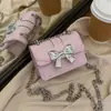 Bolso de Moda Coreana para Mujer 2024 Nuevo Simple Mariposa Cuadrado Pequeño Estilo Occidental Cadena Texturizada Bolso Mini Cruzado