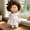 Roupa de Boneca Espanhola de Batata 24cm Vestido Doce de Tule com Renda Rosa Vestido Mini de Vestir para Boneca Mia