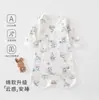 Bata de dormir de algodón puro para bebé, primavera y otoño, Clase A, camisón sin costuras para recién nacido, capa base transpirable anti-patadas de manga larga para bebés