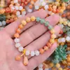 Pulsera de Cuentas Redondas Color Jade DIY Xiuyu Jade Dongling Pulsera Duobao Joyería de Jade de Moda Suministro en Vivo