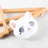 Broche de Peluche de Gato de Ojos Azules de Dibujos Animados Cadena Colgante Muñeca Linda Accesorios de Muñeca Colgante para Bolsa Accesorios de Joyería Accesorios