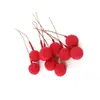 Bayas Simuladas, Fruta de Cereza Materiales DIY, Accesorios de Decoración Navideña, Caja de Regalo con Fruta de Vidrio