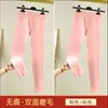 Leggings Térmicos de Felpa Sin Costuras para Mujer Otoño e Invierno Doble Cara de Felpa Pantalones Largos Pantalones Térmicos para Mujer