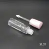 Producto nuevo de fábrica, tubo redondo transparente de 4 ml para brillo de labios, material de empaque de tubo de plástico AS para brillo de labios, se puede imprimir con logotipo