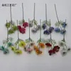 3 garfos 3 cabeças simulação Nigella Damascena Crisântemo Persa Flor de Seda Cerimônia de Casamento Salão de Casamento Caminho Arranjo de Flores Decoração Flor Falsa Material de Flor Artificial