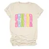 Amazon eBay sitio independiente casual cómodo elegante mujer mayor 2027 camiseta de manga corta con cuello redondo a rayas