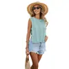 Bestseller de Amazon Sitio Independiente Primavera/Verano 2026 Chal sin Mangas de Color Sólido Suéter de Punto para Mujer Estilo Europeo y Americano Ropa para Mujer Transfronteriza