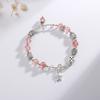 Pulseira de cristal Badu para meninas Pulseira de cristal rosa Joias para melhor amiga Presente de aniversário Empurrando meninas