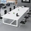 Mesa de conferência, mesa de escritório simples e moderna, mesa de escritório retangular moderna e minimalista, mesa longa simples para treinamento