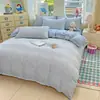 Set de Cuatro Piezas para Dormir Desnudo Transpirable Grado A para Mamá y Bebé Sensación de Nube Esponjosa Muselina de Doble Capa Ropa de Cama para Dormitorio Set de Tres 3 o Cuatro 4 Piezas Sábana Funda de Edredón