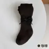 26 pantimedias infantiles para primavera y otoño, leggings de encaje con lazo para niñas, con pie, color liso, mallas de bebé versátiles, Clase A