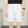 Calça Bermuda Masculina Textura Seda de Gelo Estilo Coreano Calça Casual Tendência Verão Fina Calça Pequena