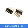 Pin de fila doble paso de 1.27 mm pin en línea 2*2p/3/4/5/6/7/8/10/12/20/40/50p