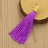Borla de hilo metálico dorado de 8 cm, borla decorativa, colgante para ropa, adorno de bola de tornillo, borla para marcapáginas, al por mayor