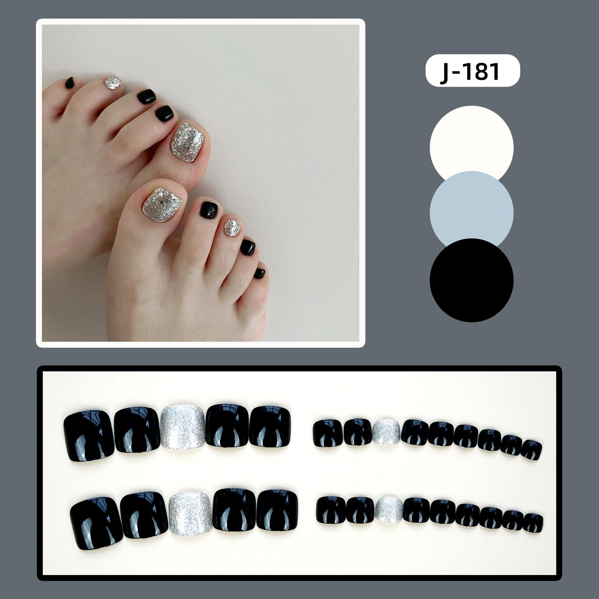 脚J-181黑色银闪2